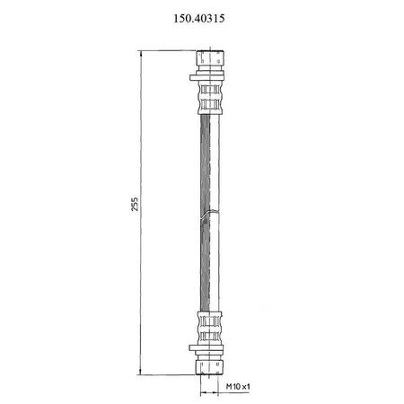 Centric Parts Brake Hose, 150.40315 150.40315